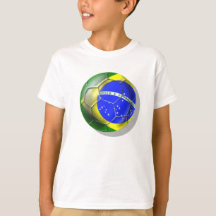 Brazil Brasil Samba football Brazilian flag ball T-Shirt