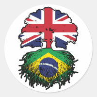 Brazil Brazilian British UK Tree Roots Flag