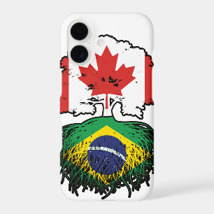 Brazil Brazilian Canadian Canada Tree Roots Flag