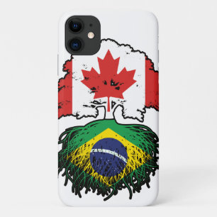 Brazil Brazilian Canadian Canada Tree Roots Flag iPhone 11 Case