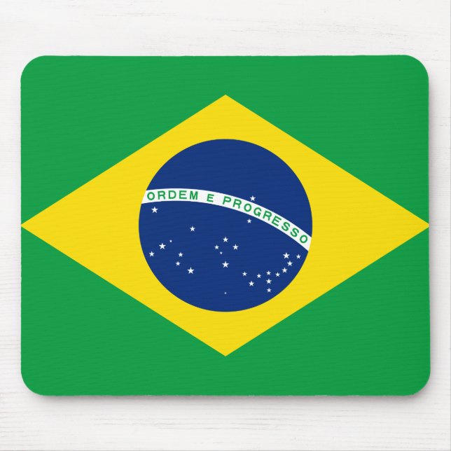 Brazil (Brazilian) Flag Mouse Pad (Front)