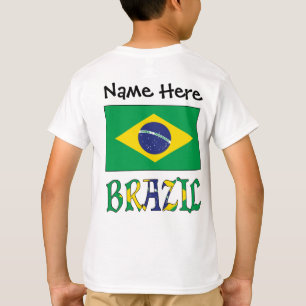 Brazil Brazilian Flag Personalized  T-Shirt