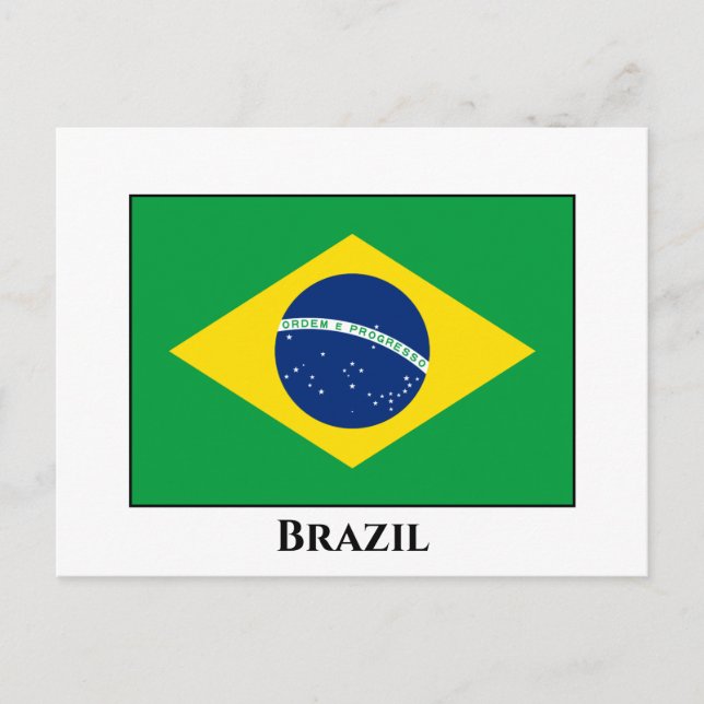 Brazil (Brazilian) Flag Postcard (Front)