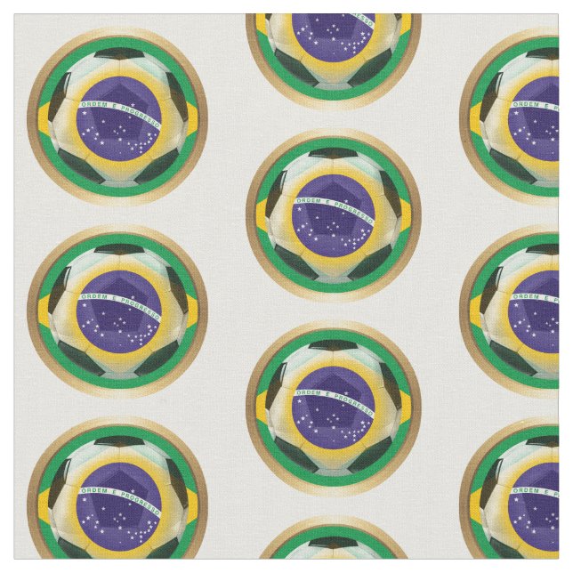 Brazil Brazilian Flag Soccer Ball Fabric (Close Up)