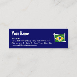 Brazil Brush Flag Mini Business Card