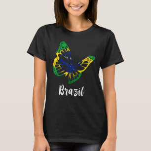 Brazil Butterfly Hope Brazilian Flag Brazilian Pri T-Shirt