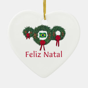 Brazil Christmas 2 Ceramic Ornament
