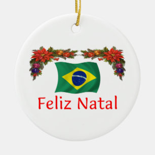 Brazil Christmas Ceramic Ornament