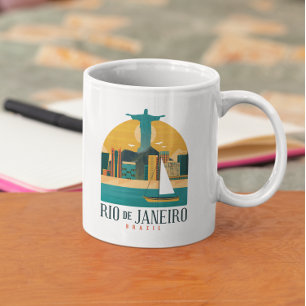 Brazil City Rio de Janeiro Vintage Travel Coffee Mug