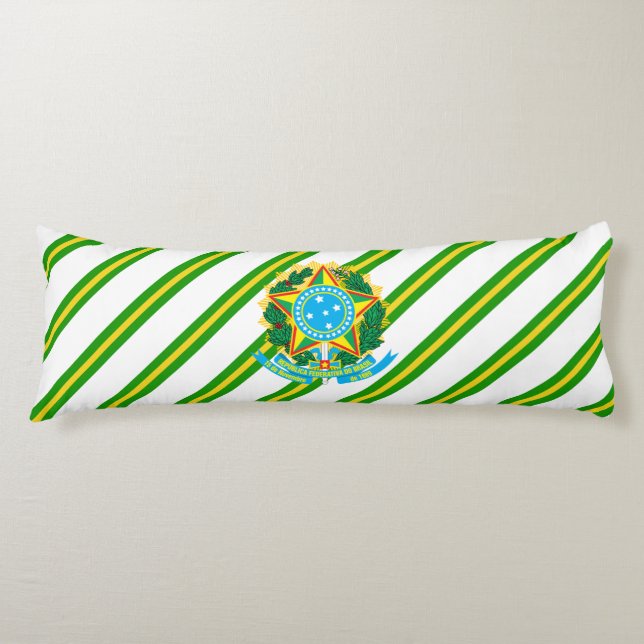 Brazil coat arms body pillow (Front)