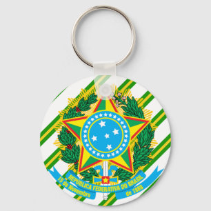 Brazil coat of arms keychain