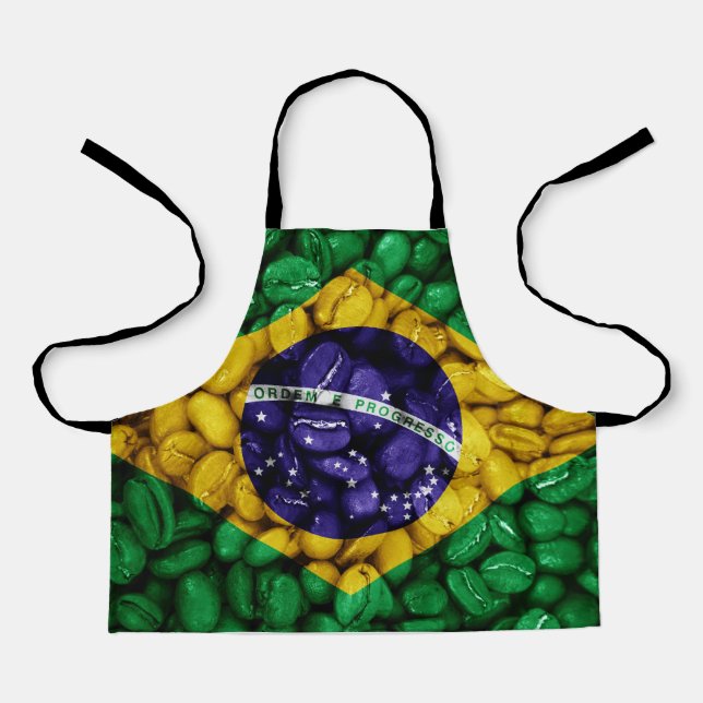 Brazil coffee flag apron (Front)