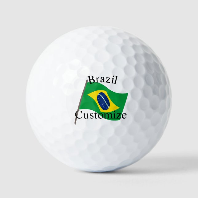 Brazil Country Flag Thunder_Cove Golf Balls (Front)