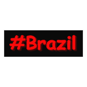 "#Brazil" Cute Design. Buy Now Photo Print