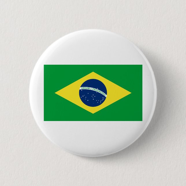 brazil flag 2 inch round button (Front)