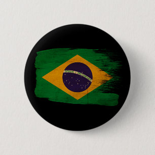 Brazil Flag 2 Inch Round Button