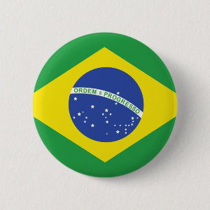 Brazil Flag 2 Inch Round Button