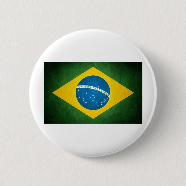 brazil flag 2 inch round button (Front)
