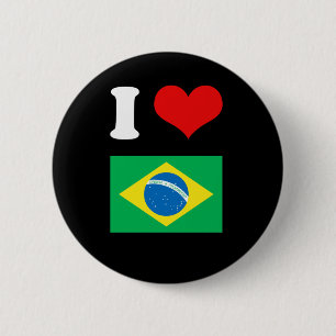 Brazil Flag 2 Inch Round Button