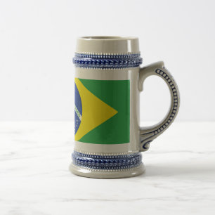 Brazil Flag Beer Stein
