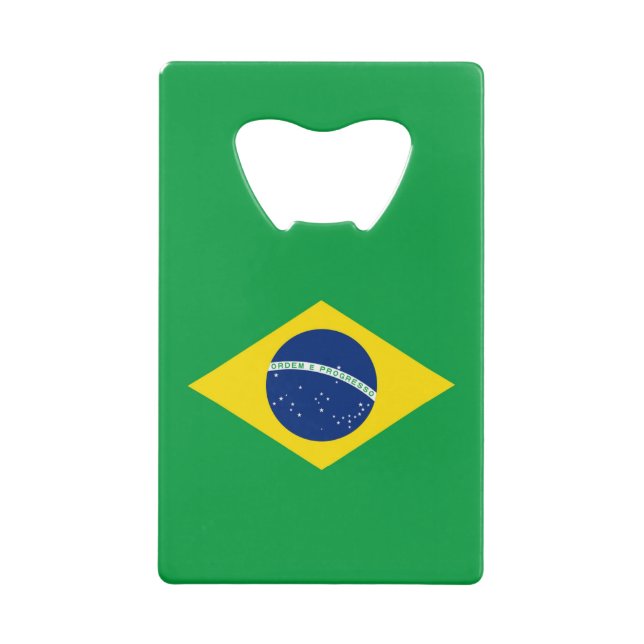 Brazil flag Bottle Opener Beautiful Credit Card Bottle Opener (Back)