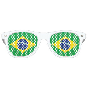 Brazil Flag Brazilian National Bandeira do Brasil Retro Sunglasses