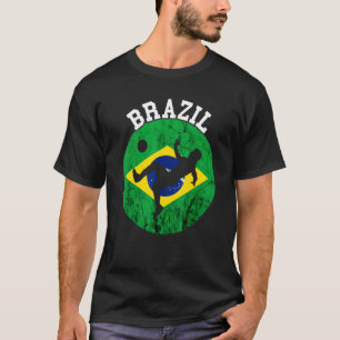 Brazil Flag Brazilian Soccer Player Brazilian Prid T-Shirt