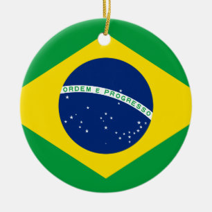 Brazil Flag Ceramic Ornament