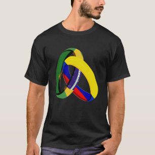 Brazil Flag Colombia Grown Ring Marriage Wedding T-Shirt