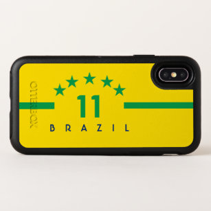 Brazil Flag Colours World Cup Soccer OtterBox Symmetry iPhone X Case