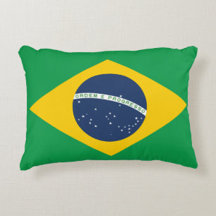 Brazil Flag Decorative Pillow