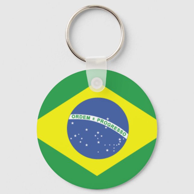 Brazil Flag Design Keychain (Front)