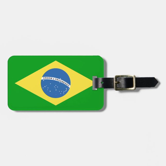 Brazil Flag Design Luggage Tag (Front Horizontal)