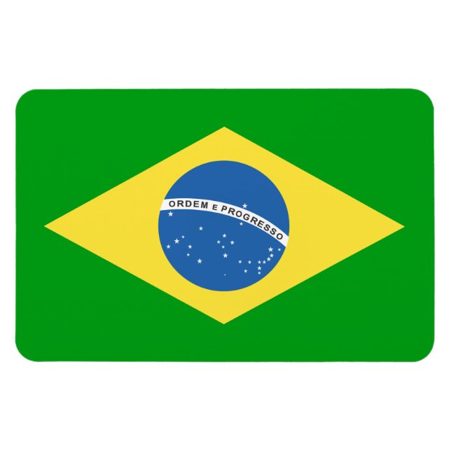 Brazil Flag Design Magnet (Horizontal)