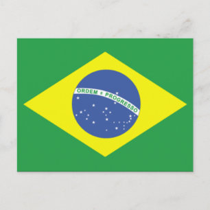 Brazil Flag Design Postcard