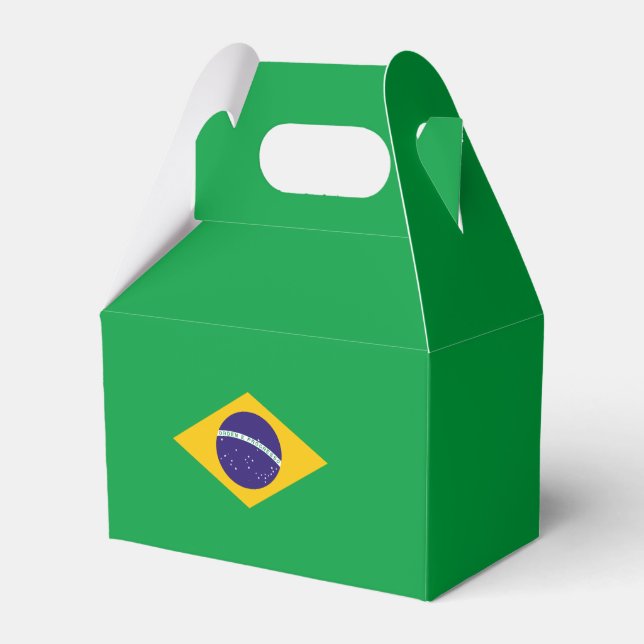 Brazil Flag Favor Box (Back Side)