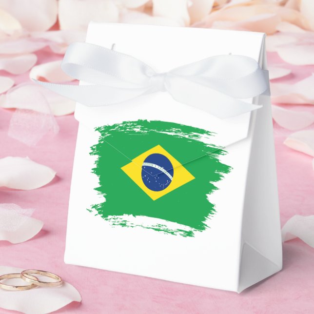 Brazil flag favor box (Wedding)