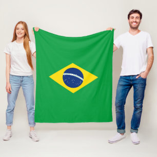 Brazil flag fleece blanket