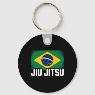 Brazil Flag For Brazilian Jiu Jitsu Lovers And BJJ Keychain