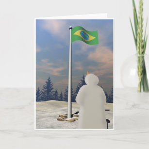 Brazil Flag Holiday Card