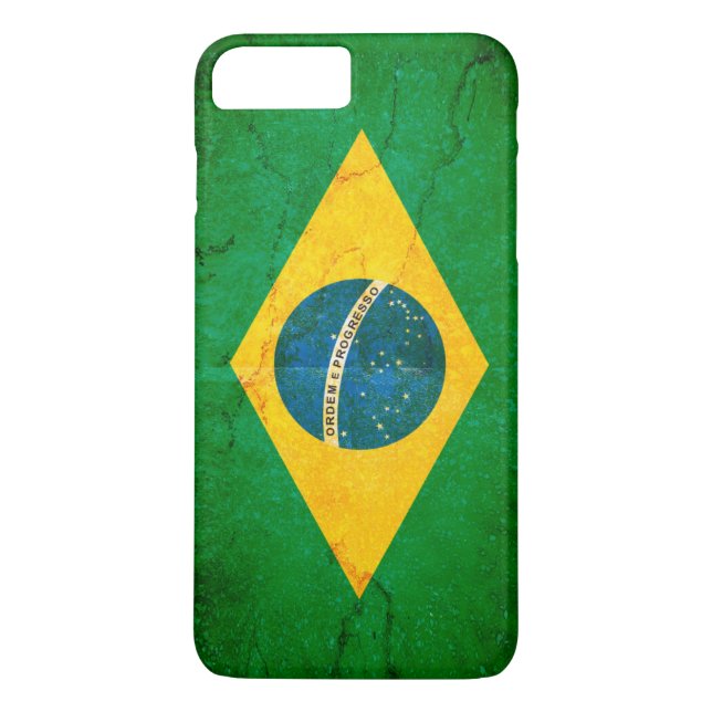 Brazil Flag in Grunge Case-Mate iPhone Case (Back)