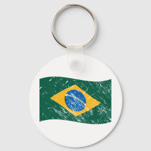 Brazil flag keychain