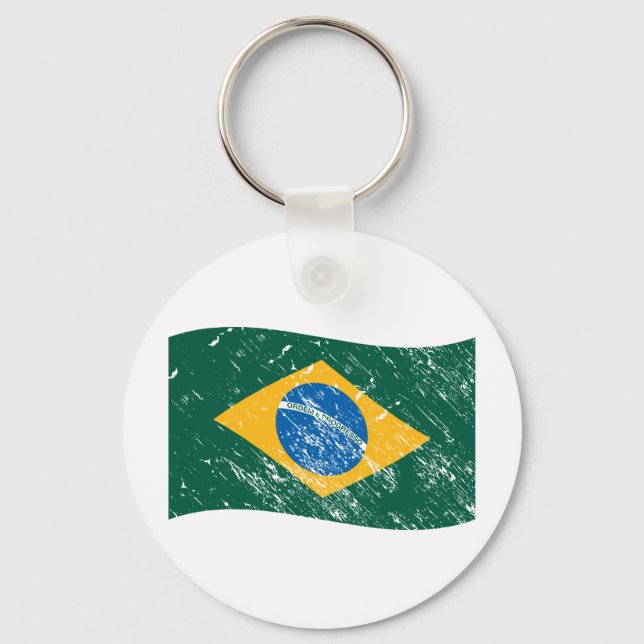 Brazil flag keychain (Front)