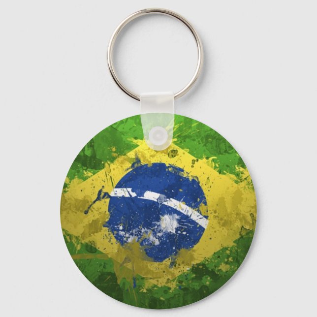 Brazil-Flag- Keychain (Front)