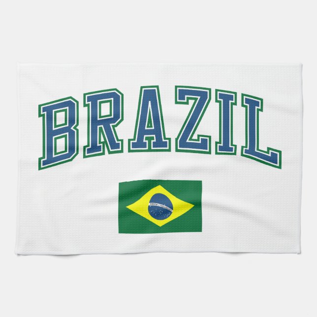 Brazil + Flag Kitchen Towel (Horizontal)