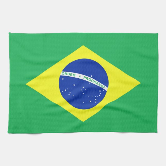Brazil Flag Kitchen Towel (Horizontal)