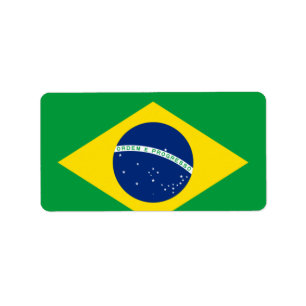 Brazil Flag Label