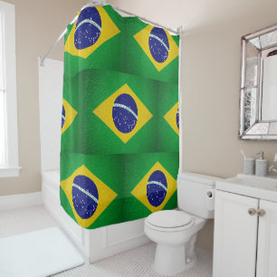 Brazil flag leather wall