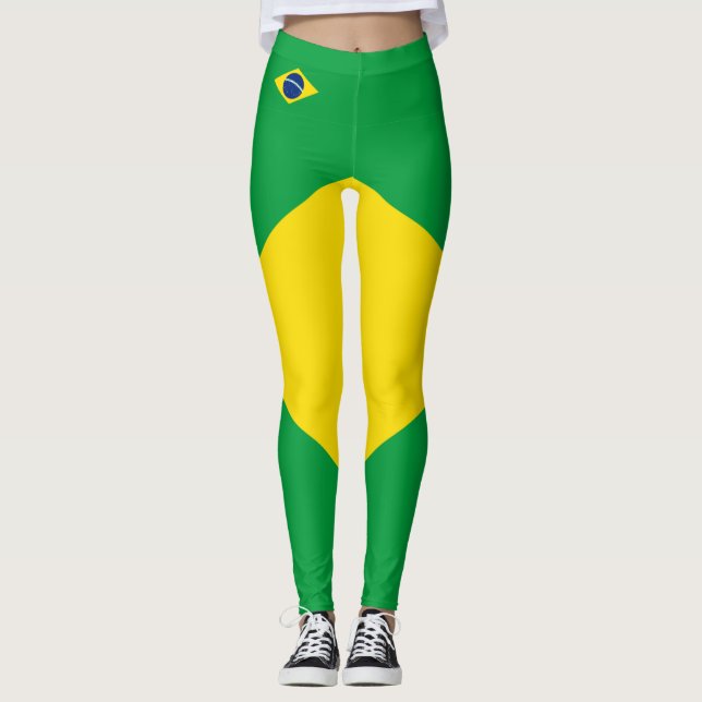 Brazil flag Leggings (Front)
