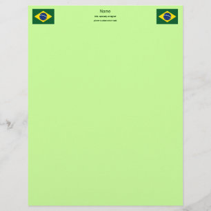 Brazil flag letterhead